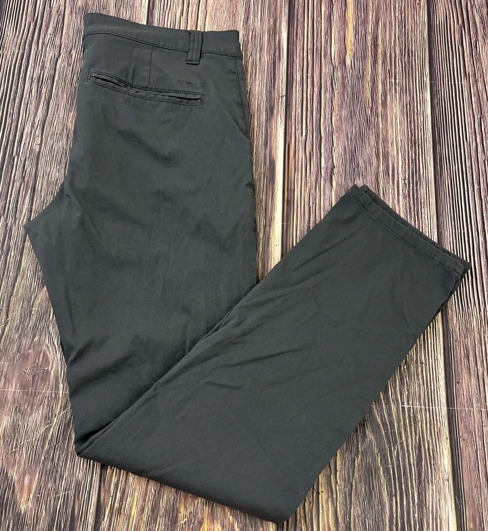 Prana Grey Straight Leg Nylon Blend Hiking Pants Mens Size 33x32 (Actual 34x31)